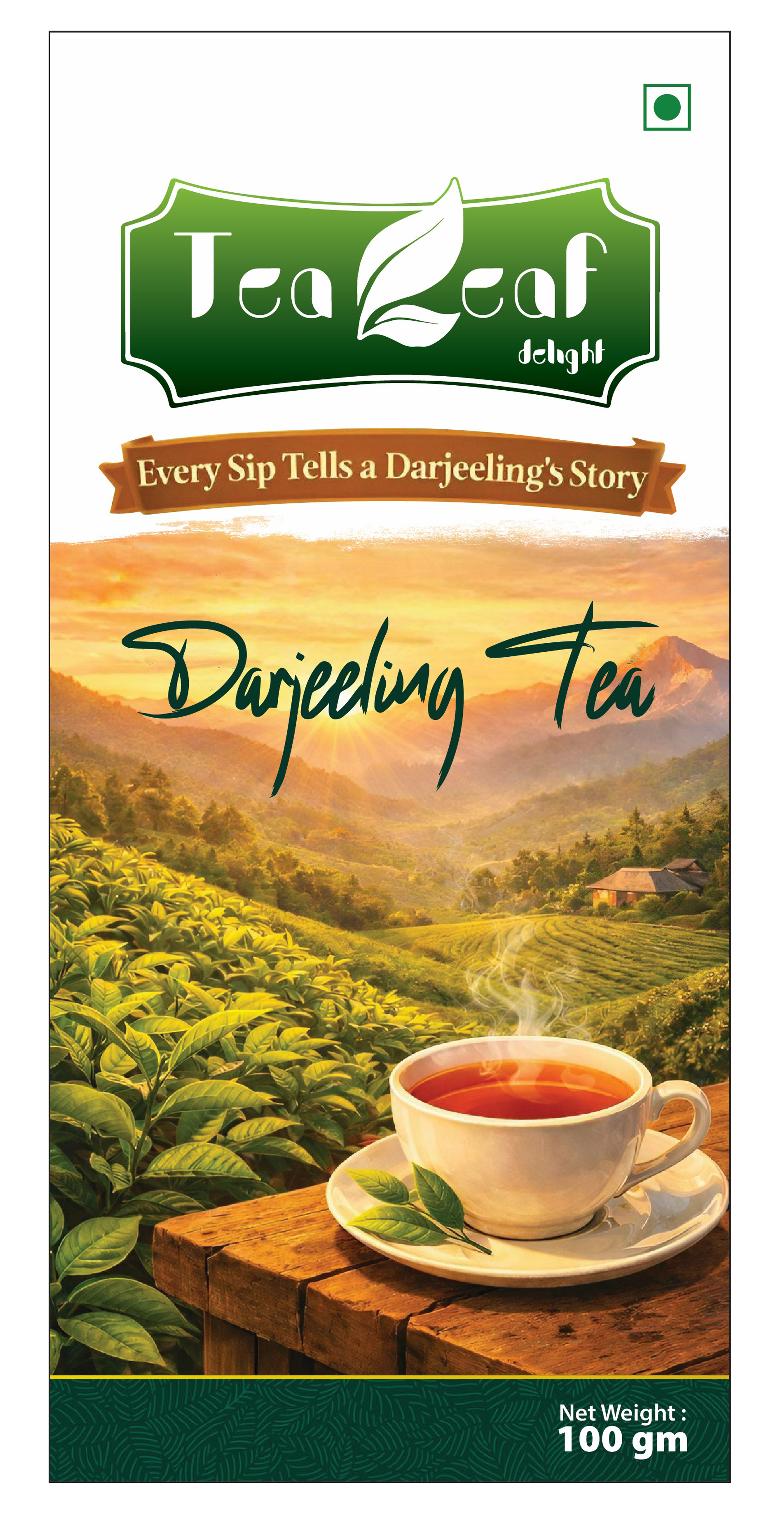 Tea leaf Delight First Flush Whole Leaf Darjeeling Tea 100gm